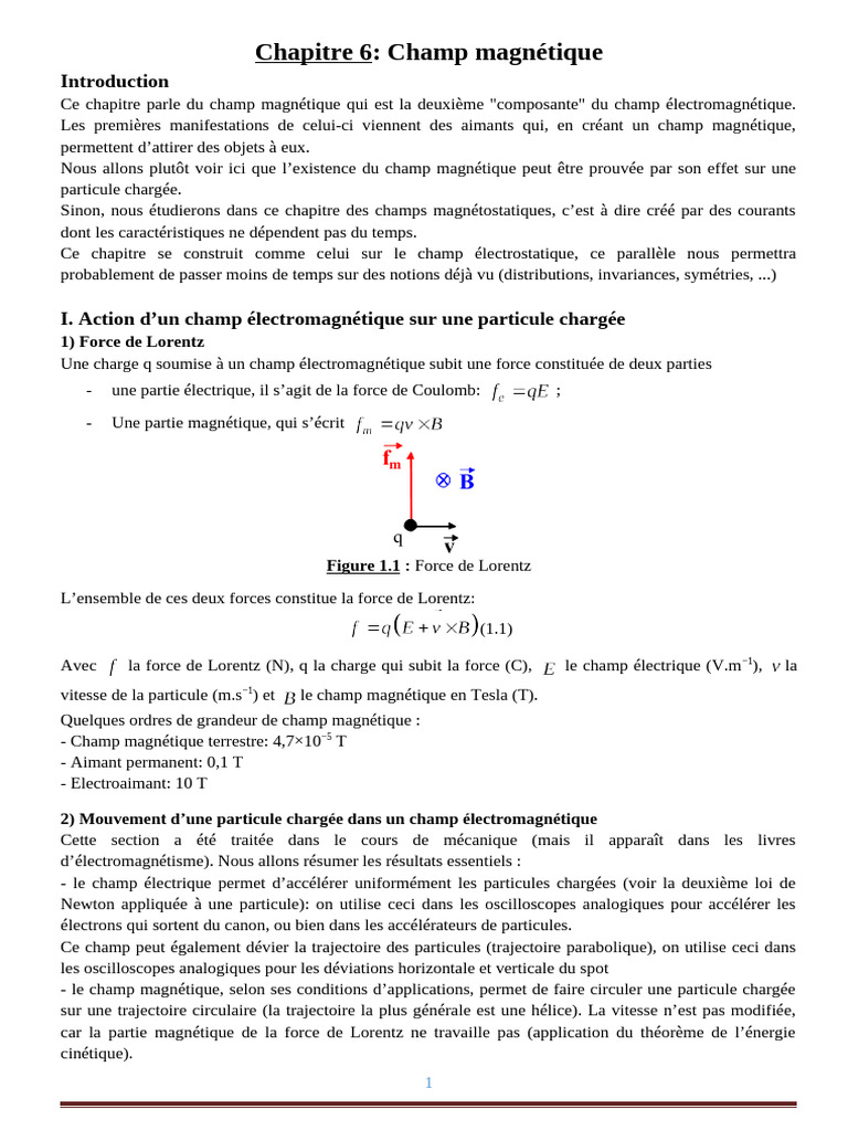 Comprendre le Champ Magnétique | PDF | Champ magnétique | Champ (physique)