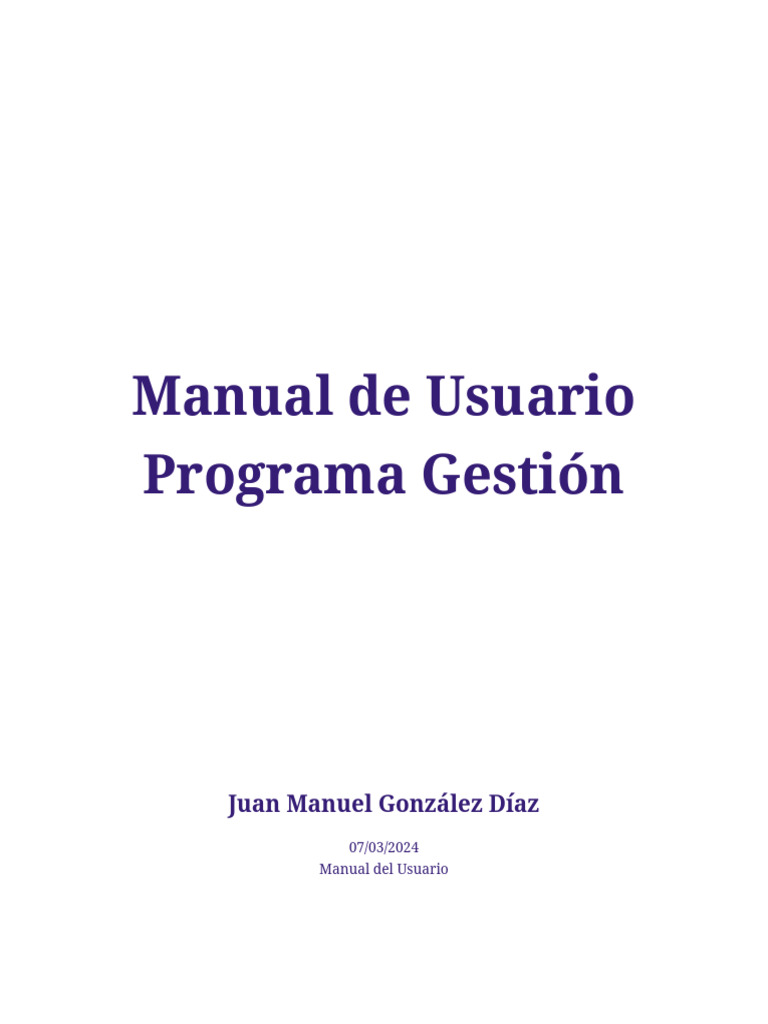 Manual de Usuario | PDF | Bases de datos | Informática