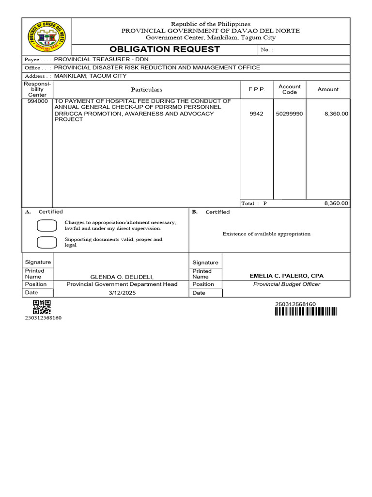 Hospital Fee Payment for Check-Up | PDF
