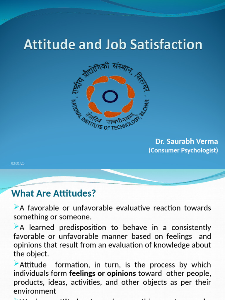 Understanding Attitudes and Job Satisfaction | PDF | Attitude ...