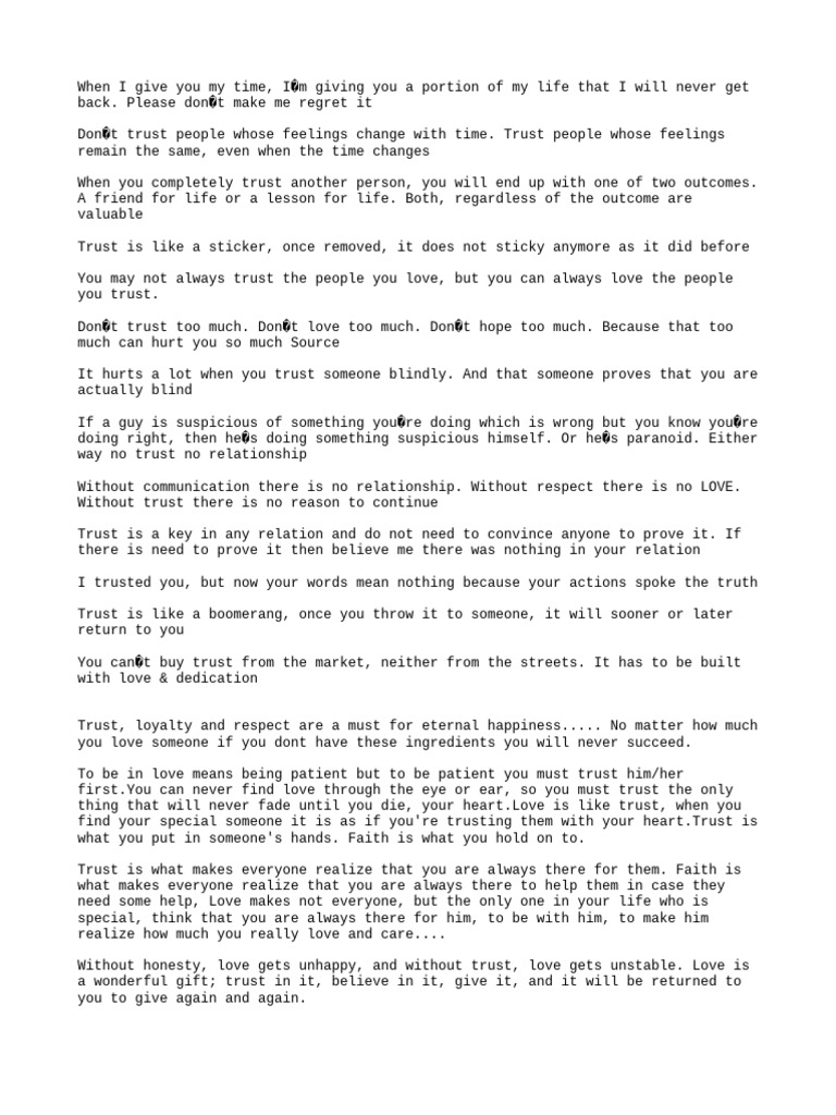 Building Trust in Relationships | PDF | Love