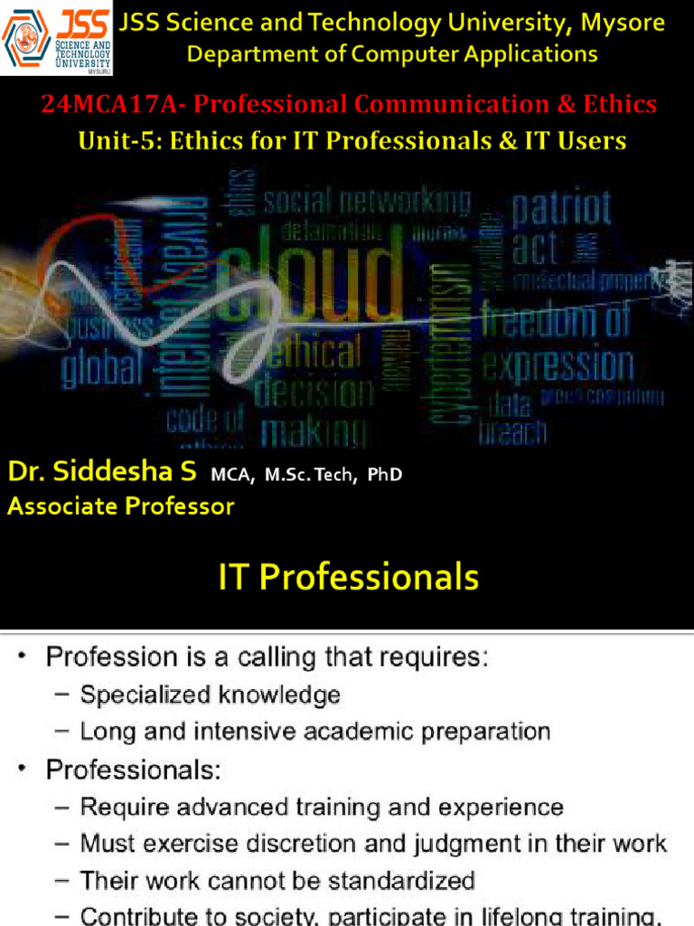 Unit-5 Ethics For IT Professionals & IT Users | PDF