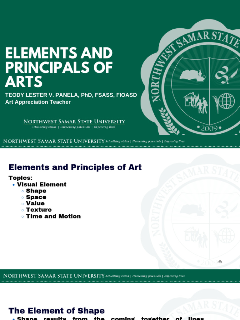 Art App 04. Elements and Principles of Art Part 2 | PDF | Perspective ...