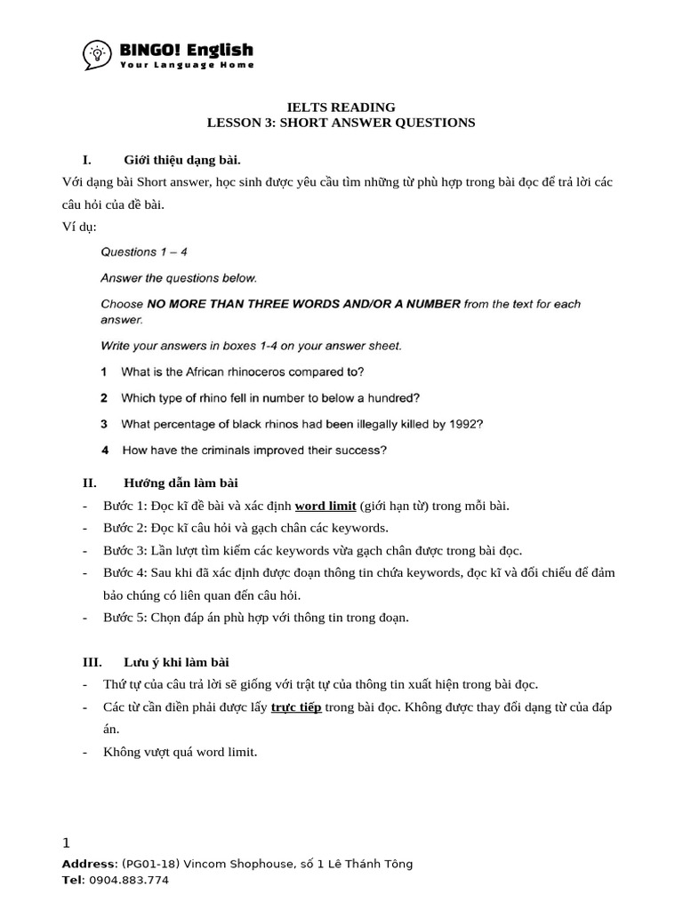 IELTS Reading: Short Answer Guide | PDF | Circus | Ringling Bros. And ...