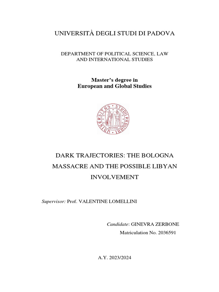 Zerbone Ginevra | PDF | Violence | Extremism