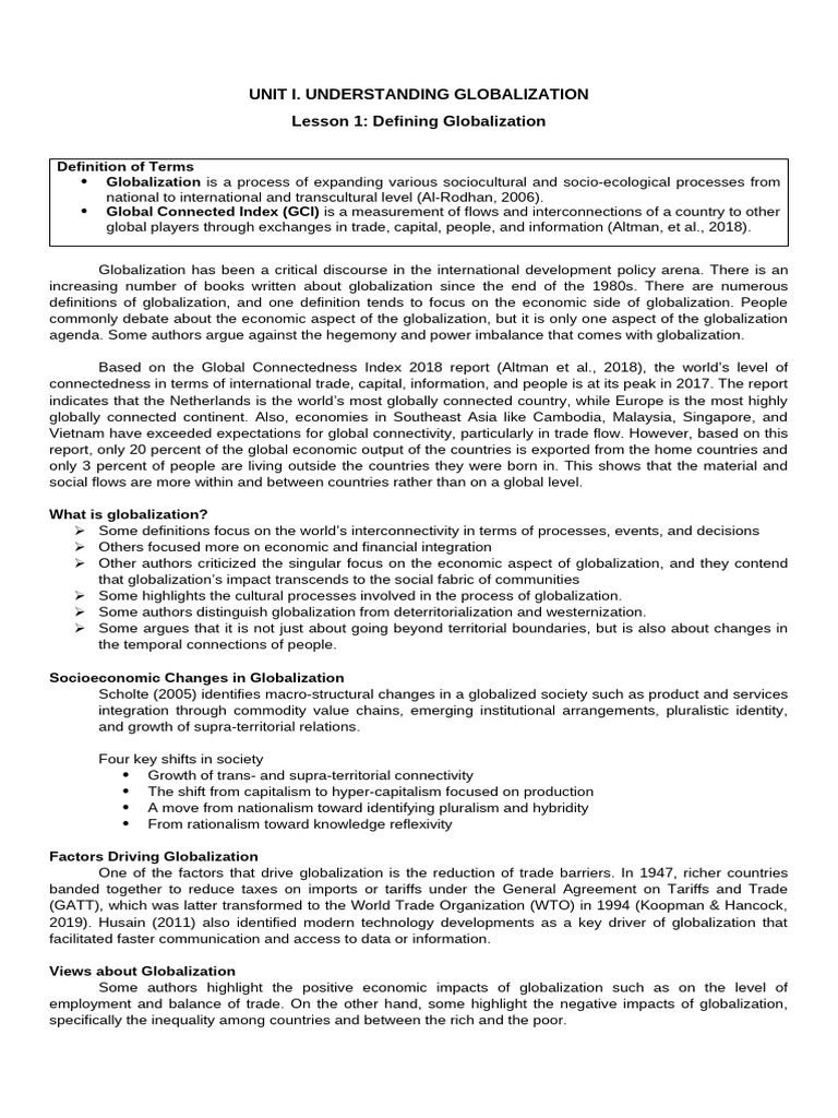 Understanding Globalization Dynamics | PDF | Globalization | Balance Of ...