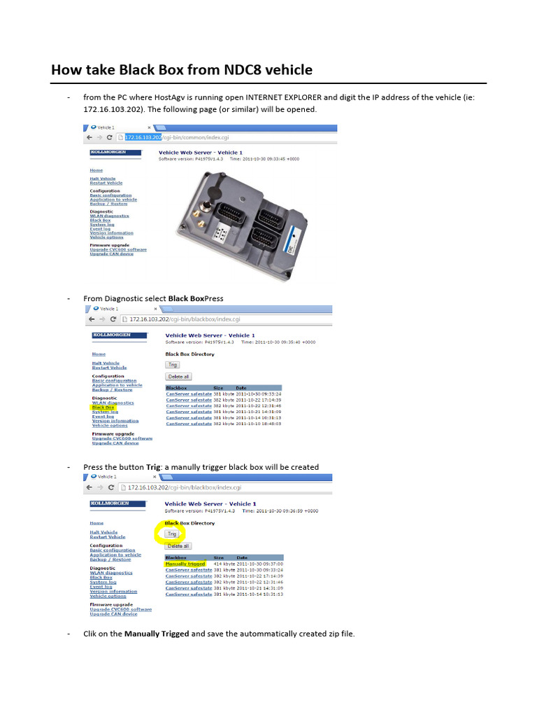 How Take Black Box From NDC8 Vehicle | PDF