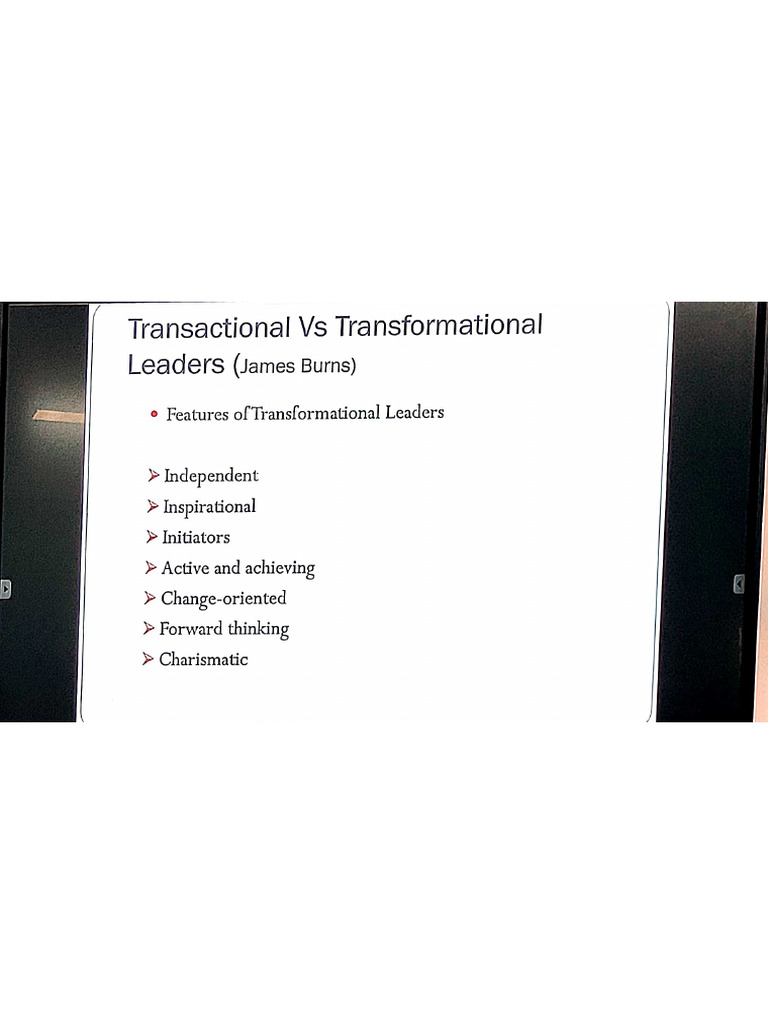 Transactional and Transformational Leadership Pt-1 | PDF