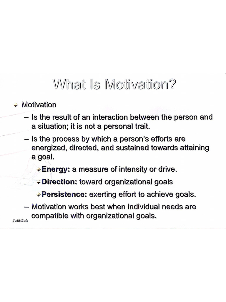 Motivation Part 1 | PDF