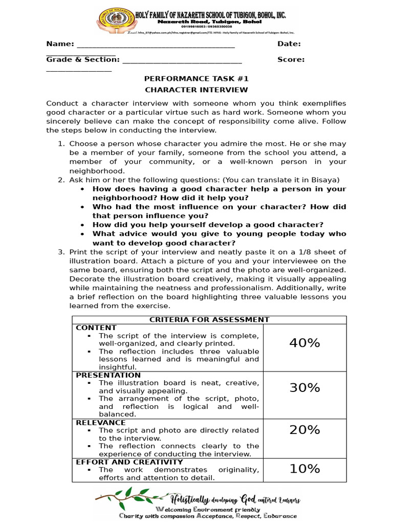 Performance-Task-1 (1) | PDF | Cognition