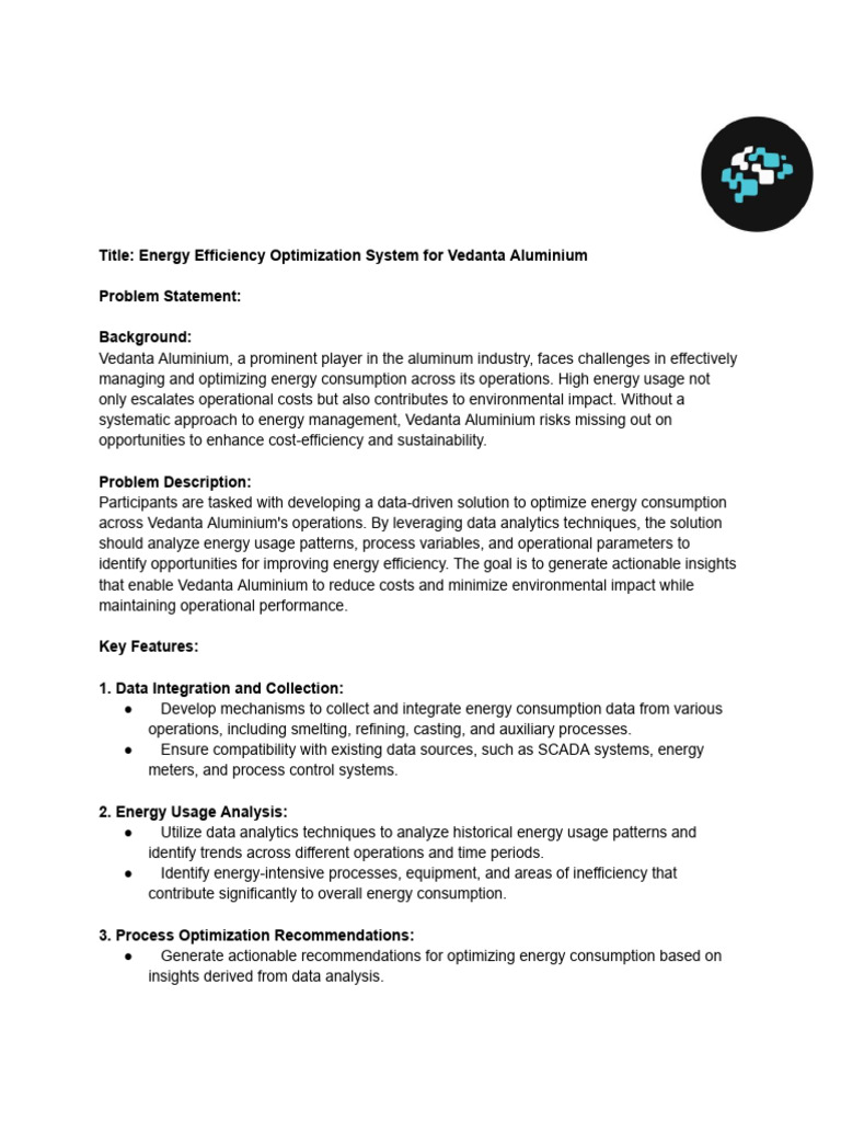 Hackfest Problem Statement - Energy Efficiency Optimization System For ...
