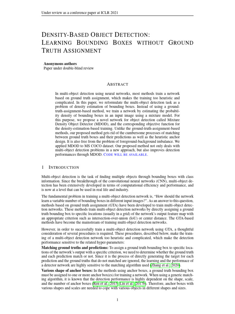 Density-Based Object Detection Method | PDF | Probability Distribution ...