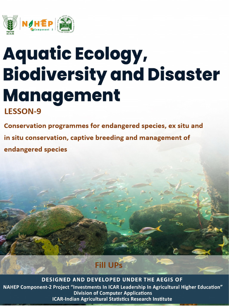 Endangered Species Conservation Methods | PDF
