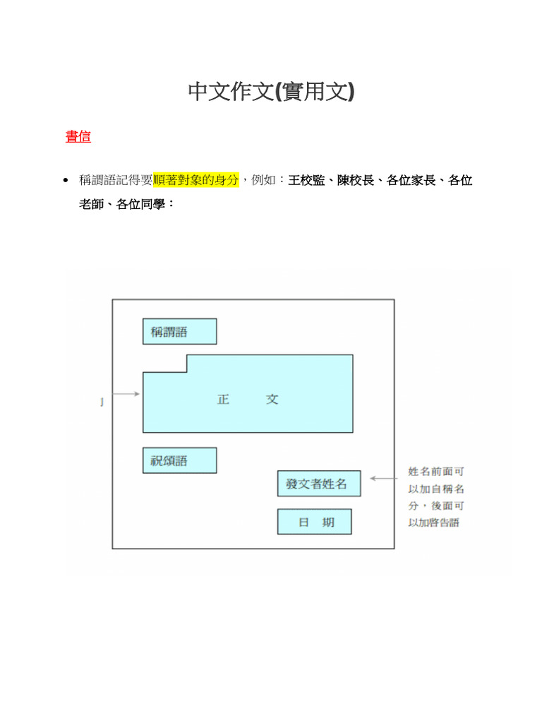 中文（實用文）格式| PDF