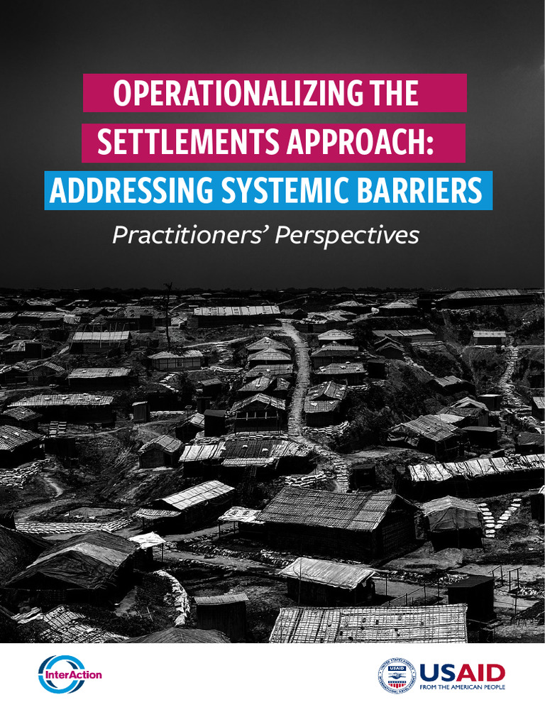 Settlements Approach: Overcoming Barriers | PDF | Wash | Climate Resilience