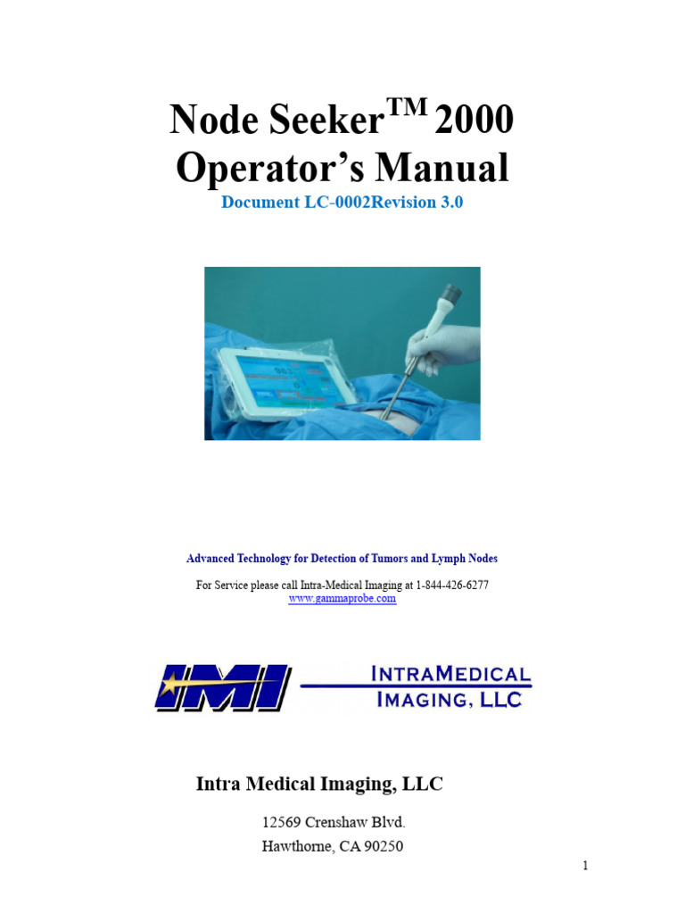 Operators Manual - Node Seeker 2000L - C - 0002 Rev 3 | PDF | Menu ...