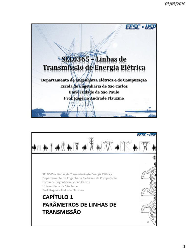 Parâmetros de Linhas de Transmissão | PDF | Condutor elétrico ...