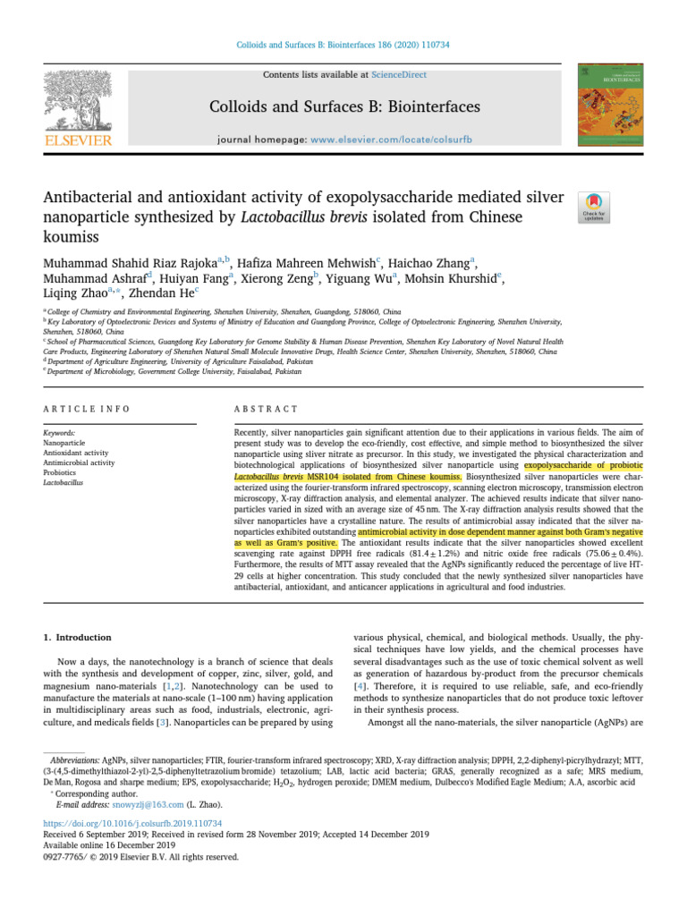 Riaz Rajoka - Antibacterial and Antioxidant Activity of ...