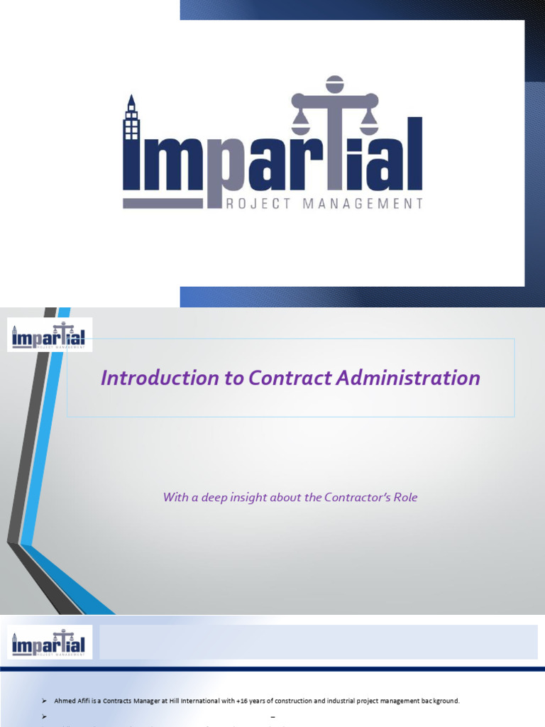 Introduction To Contract Administration | PDF | Civil Law (Legal System ...