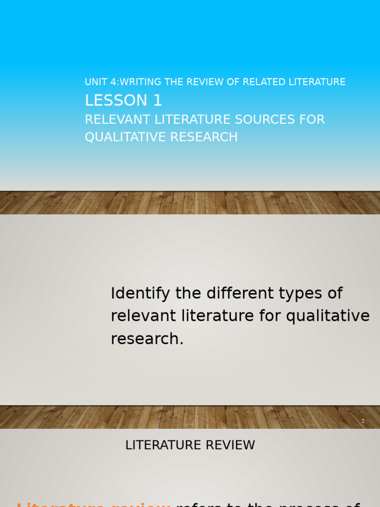 Qualitative Research Literature Review Guide | PDF | Data | Apa Style