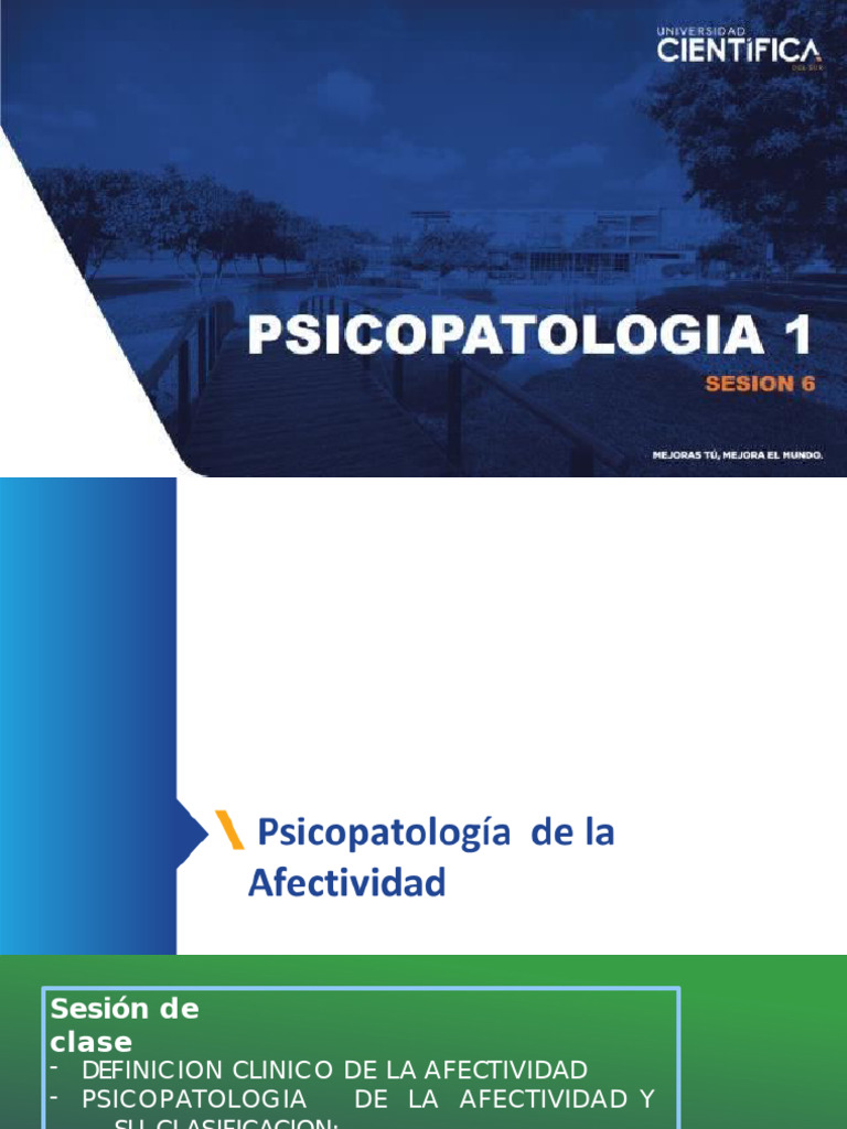 Psicopatología de la Afectividad y Ansiedad | PDF | Ansiedad | Las ...
