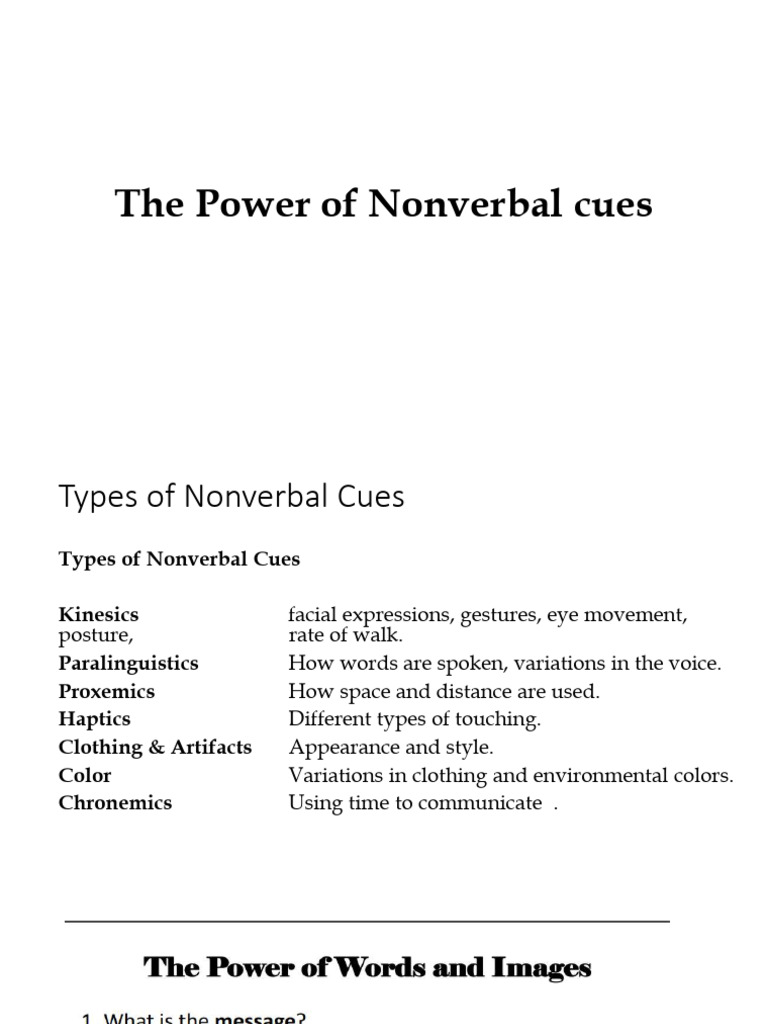 Non-Verbal Cues and Multimodal Text | PDF | Nonverbal Communication | Genre