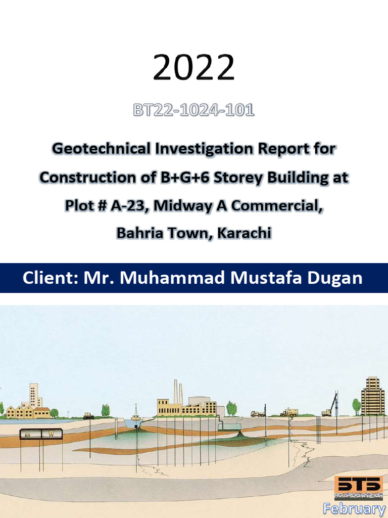 Geotechnical Report for B+G+6 Building Karachi | PDF | Deep Foundation ...