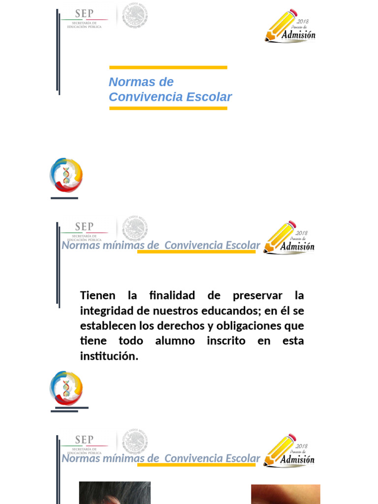 Normas de Convivencia Escolar Esenciales | PDF
