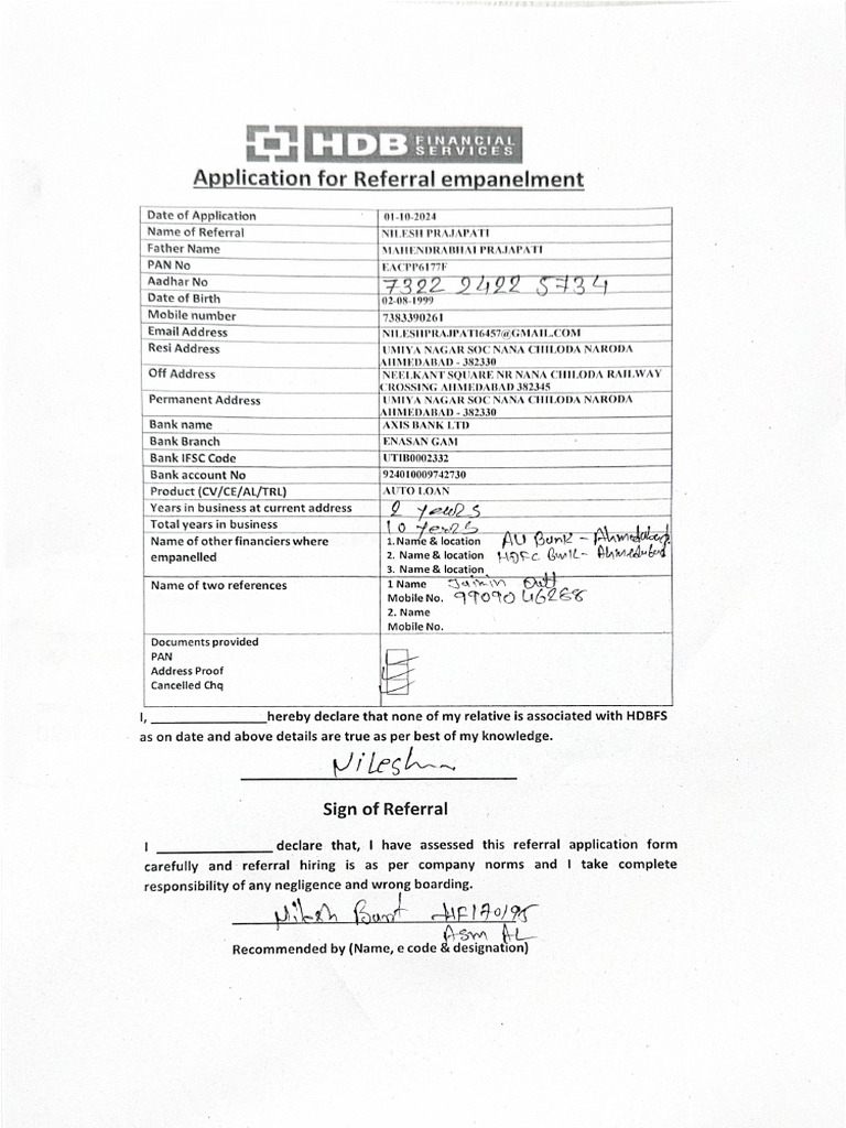 Application For Referral Empanelment | PDF