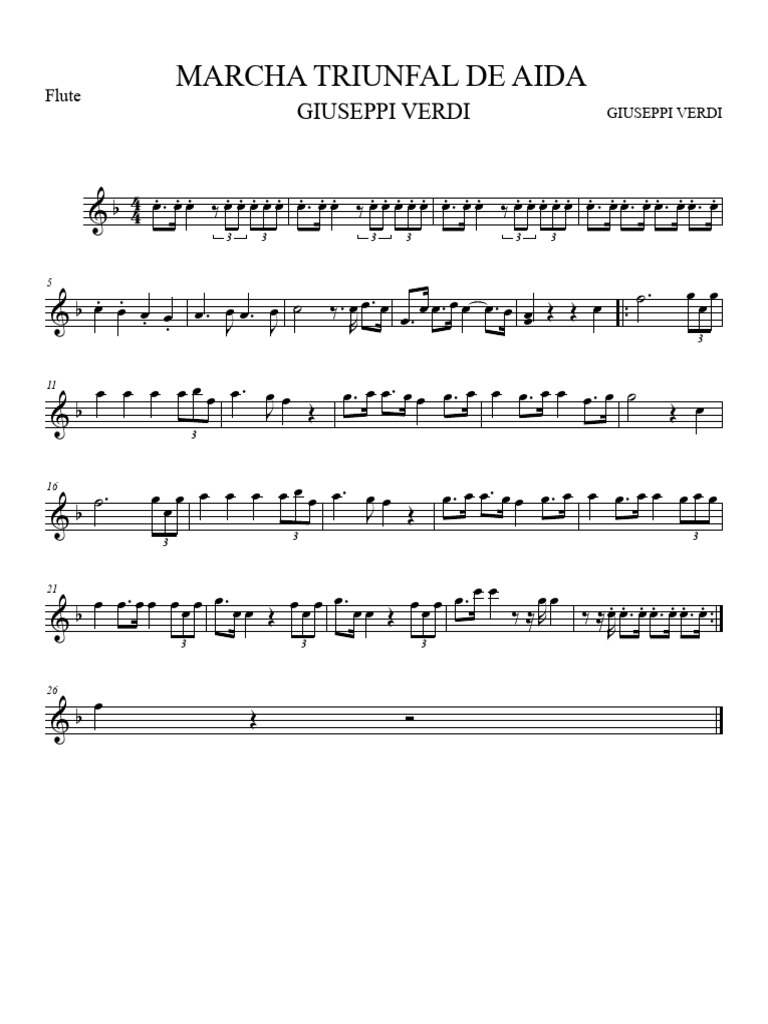 Marcha Aida Unido Orquesta | PDF