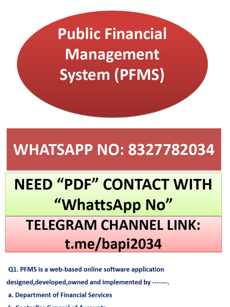 Overview of Public Financial Management System | PDF | Public Economics ...