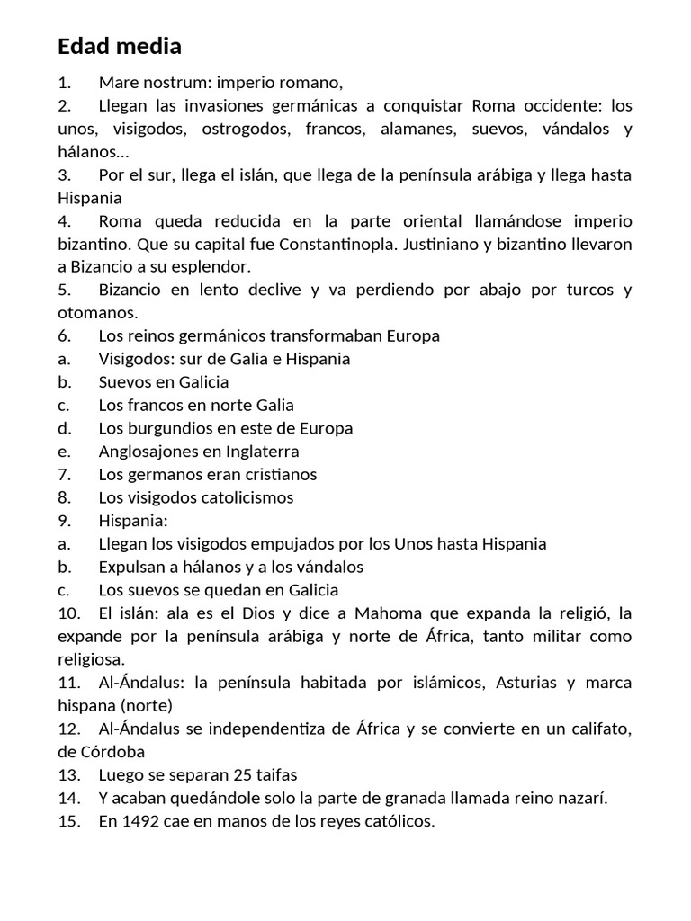 Historia de la Edad Media en Europa | PDF