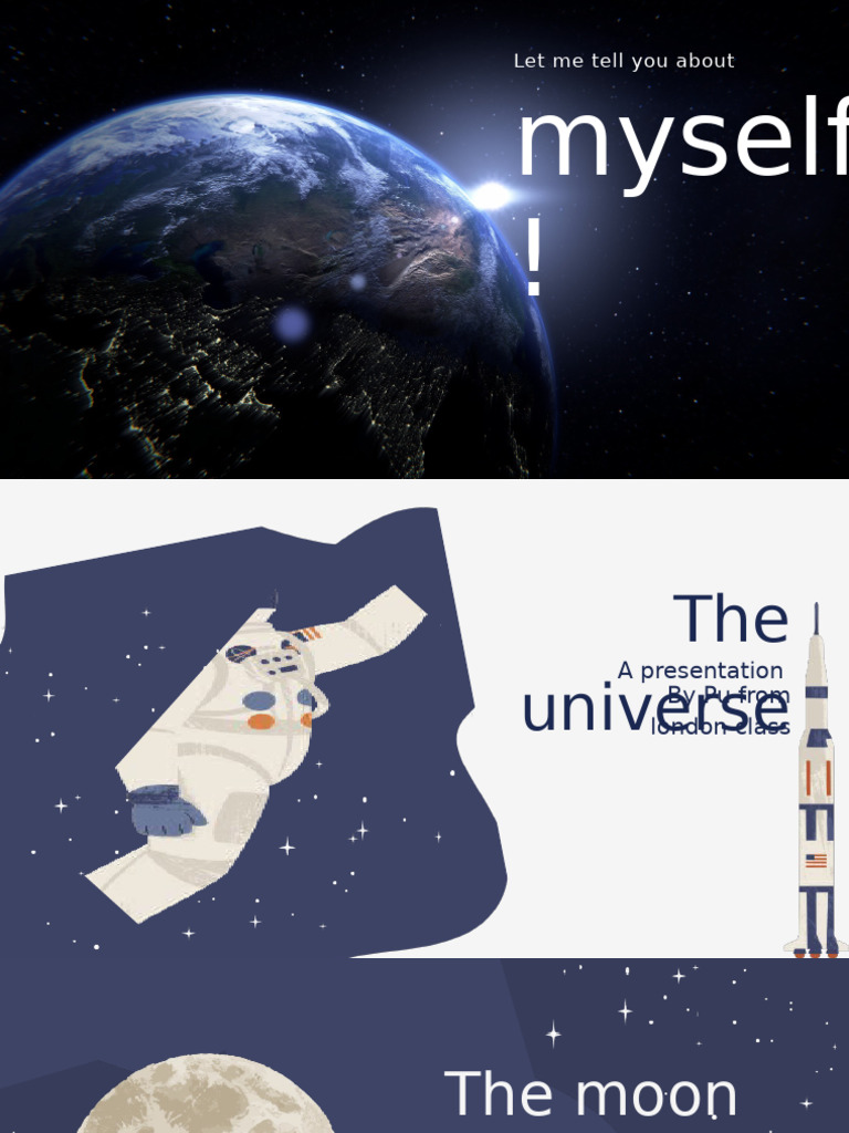 The Universe Presentation in Blue and White Illustrative Style | PDF