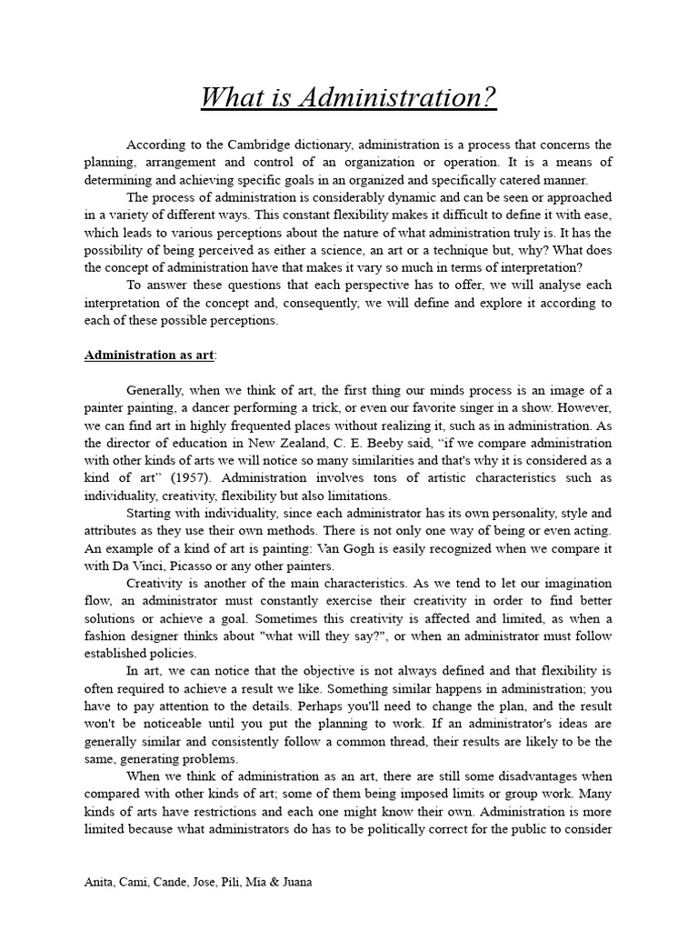 What Is Administration Research Paper | PDF | Science | Decision Making