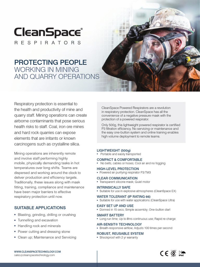 CleanSpace Mine Quarry Brochure ROW | PDF | Mining