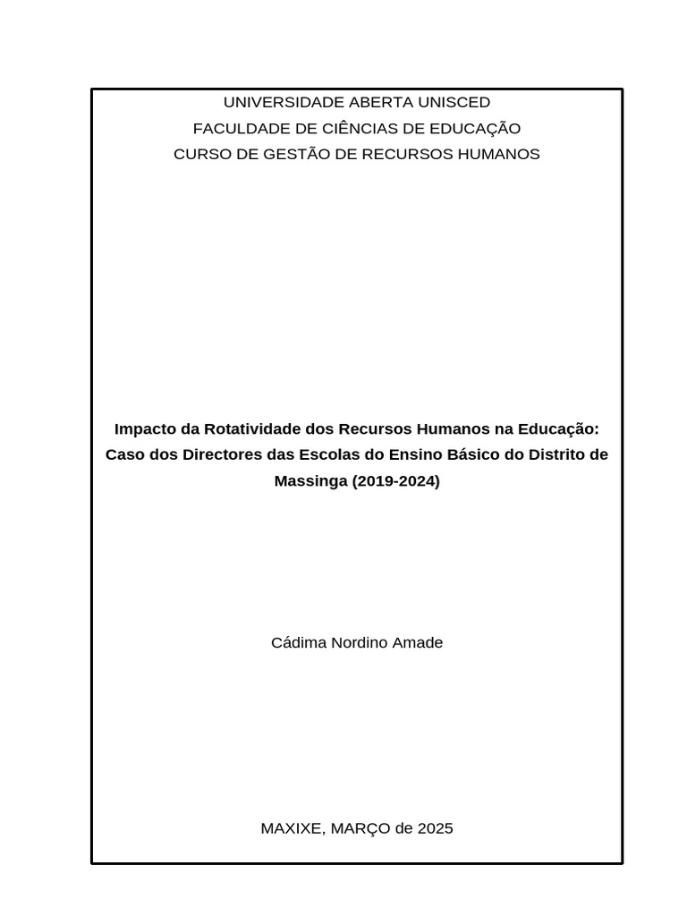 Monografia da Cadma 1a Versao | PDF | Entrevista | Satisfação no trabalho
