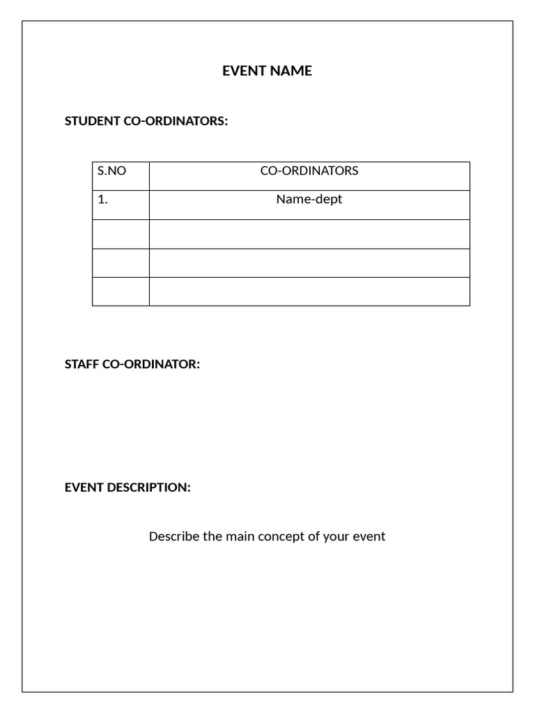 Event Details and Rules Guide | PDF
