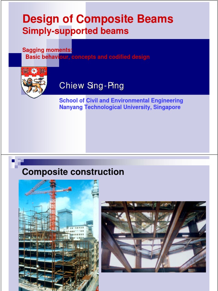Design Principles of Composite Beams | PDF | Beam (Structure) | Bending