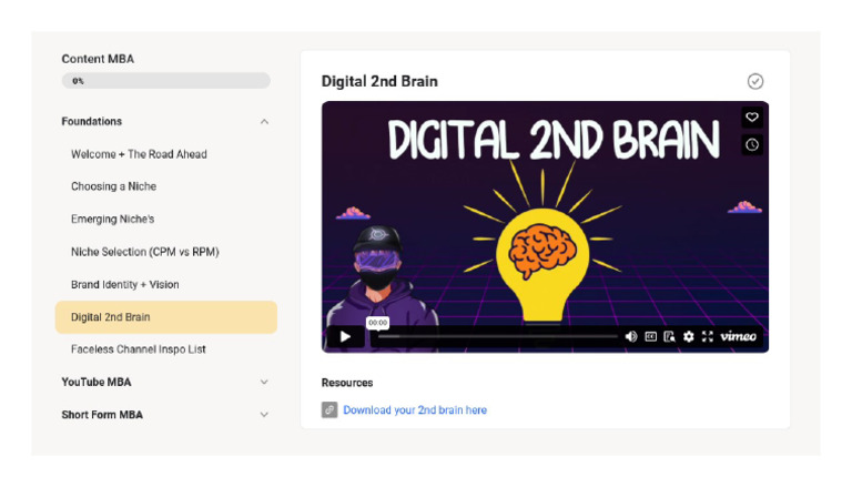 Digital 2nd Brain MBA Guide | PDF