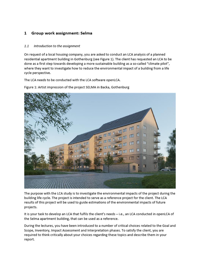 Curated visual reference: Lca Analysis For Selma Apartment Project Pdf Photo Inspiration