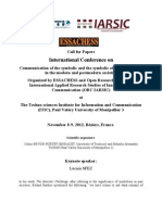 International Conference on Communication of the symbolic and the symbolic of communication in the modern and postmodern societies 