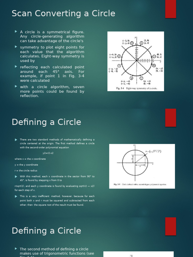 Circle Drawing Algorithm | PDF | Ellipse | Circle