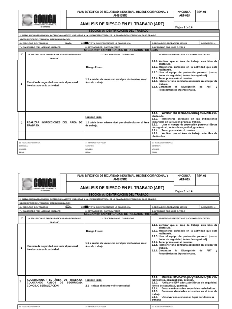 Seguridad Industrial y Análisis de Riesgos | PDF | Higiene Ocupacional ...