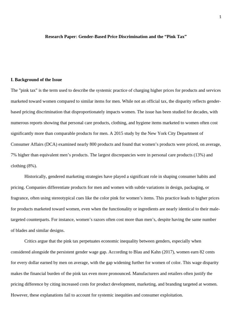 Pink tax | PDF