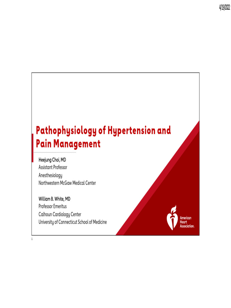 Hypertension and Pain Management Insights | PDF | Angiotensin | Blood ...