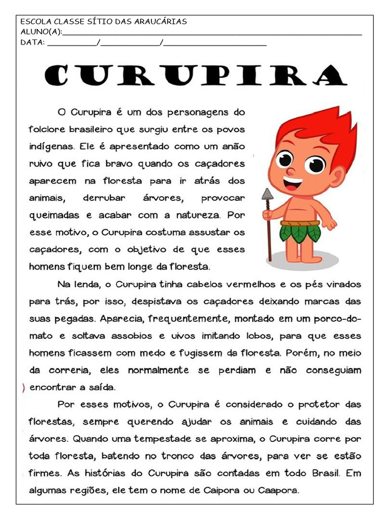 Lenda Do Curupira Reagrupamento | PDF