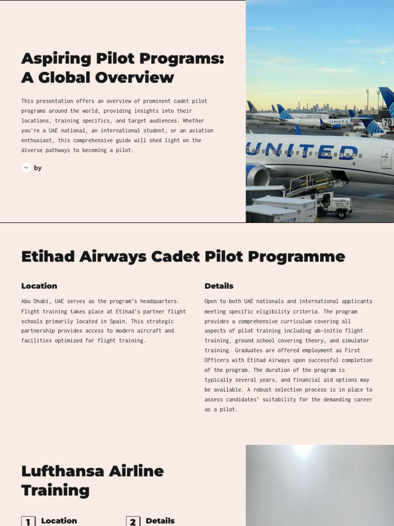 Global Cadet Pilot Programs Overview | PDF | Airlines | Aviation