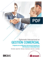 Tríptico Diplomado Internacional en Gestión Comercial