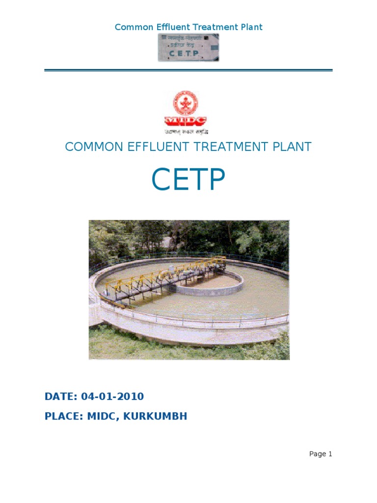 Common Effluent Treatment Plant Overview | PDF | Sewage Treatment ...