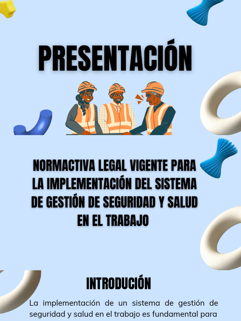 Normativa de Seguridad y Salud en Trabajo | PDF